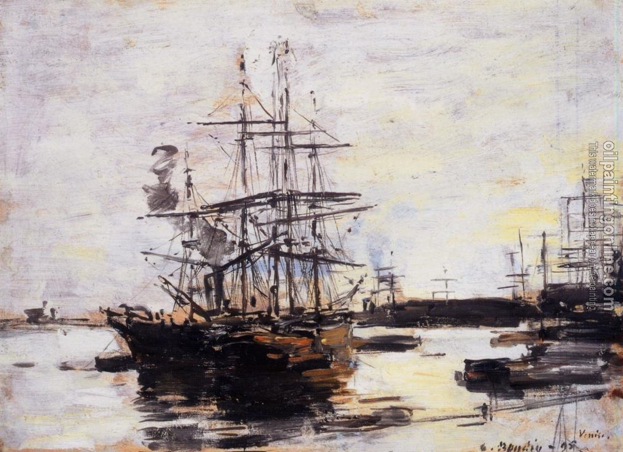 Boudin, Eugene - Vessel at Anchor outside of Venice